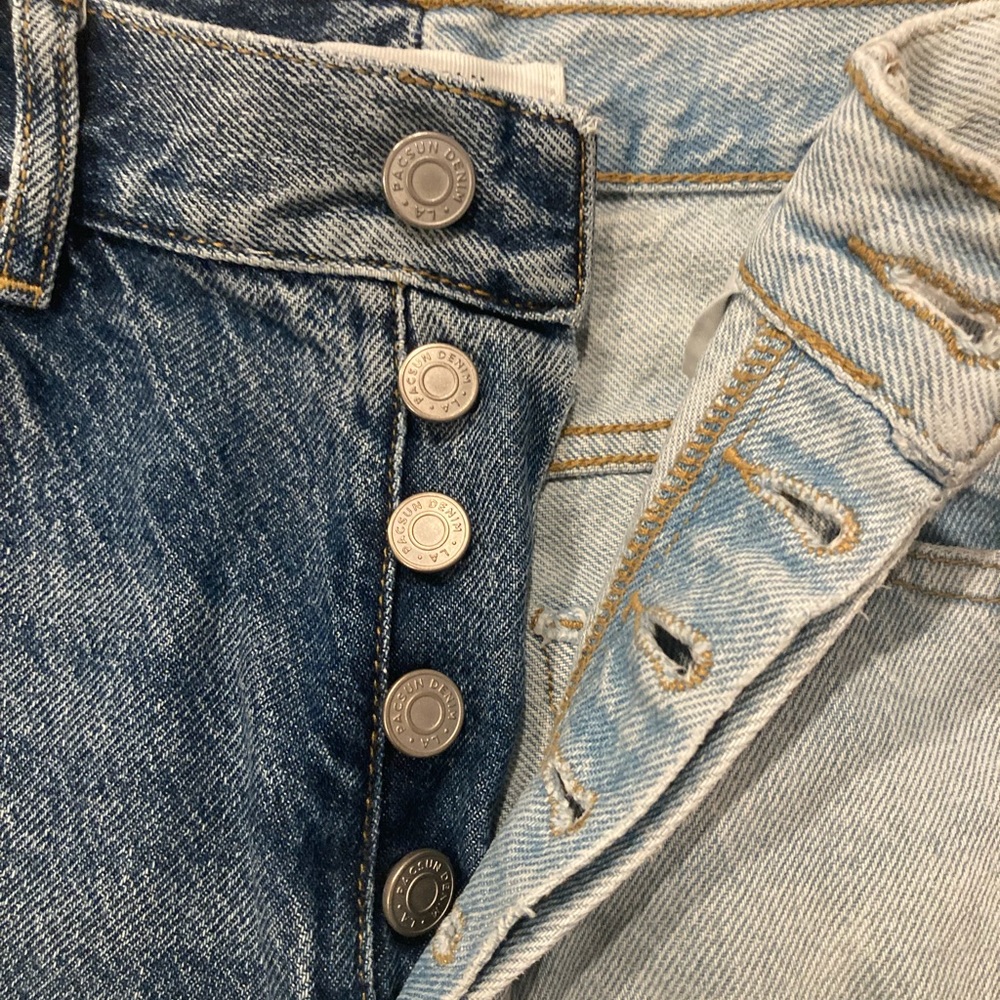 Pacsun Two Tone High-rise Jeans Size 24 - Picture 5 of 12